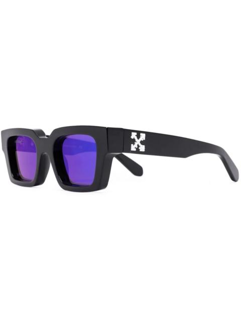OFF-WHITE Virgil Rectangle Frame (15cm) Sunglasses Black/White/Blue (OERI033S22PLA0011045)
