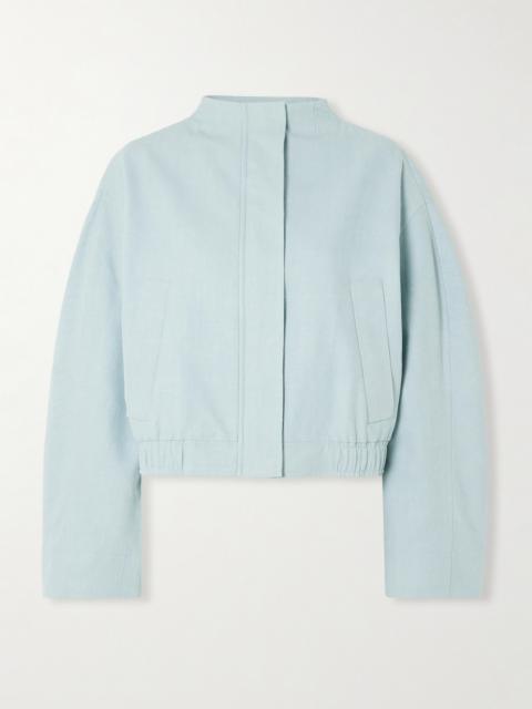 Bago Cropped Textured Cotton-blend Twill Jacket