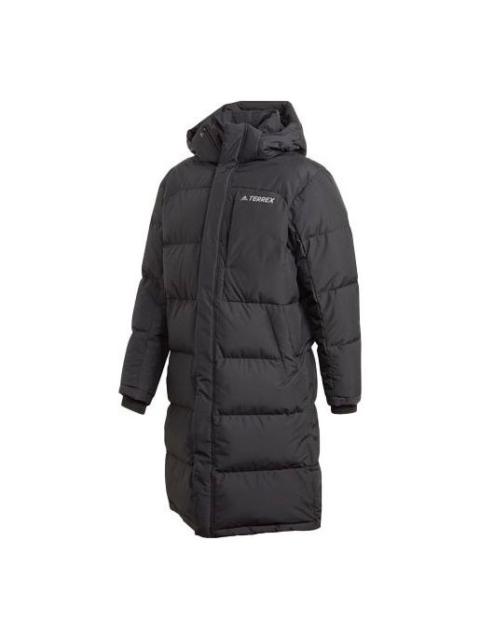 adidas Outdoor Casual Sports hooded down Jacket Couple Style Black GE9877