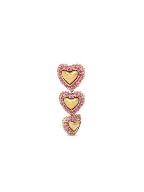 heart-shaped crystal earrings