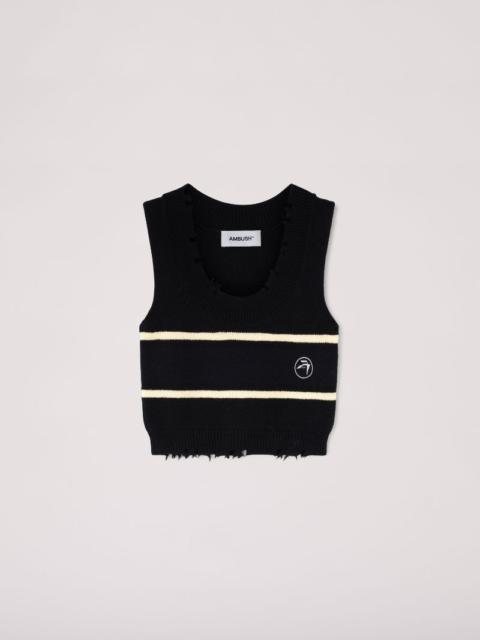 DESTROYED RIB ROUND NECK TOP