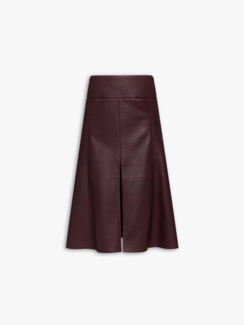 LEATHER SLIT SKIRT