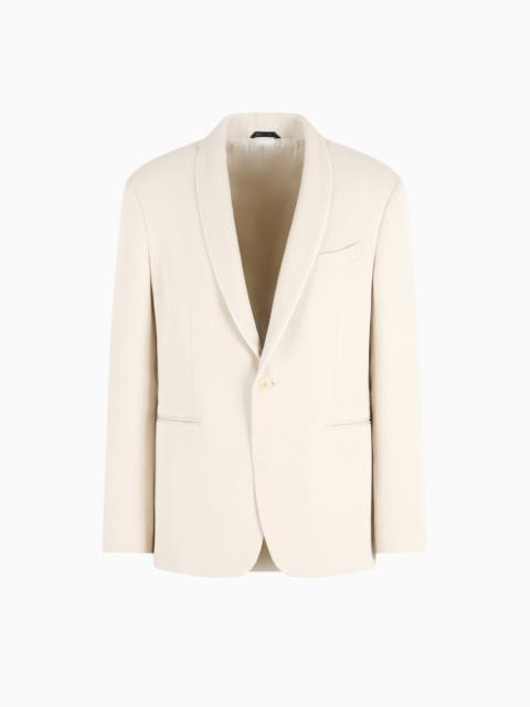 SINGLE-BREASTED JACKET IN A SILK BLEND