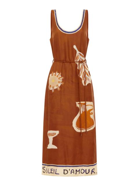 Soleil D'Amour Silk Midi Dress
