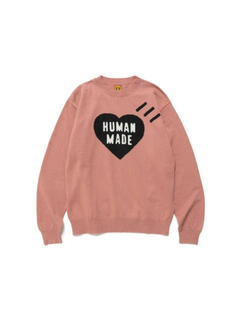 Human Made Heart L/S Knit Sweater Pink