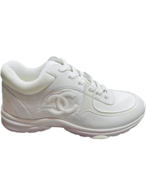 Chanel Low Top Trainer Reflective White Suede (Women's)