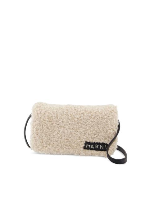 faux-shearling crossbody bag
