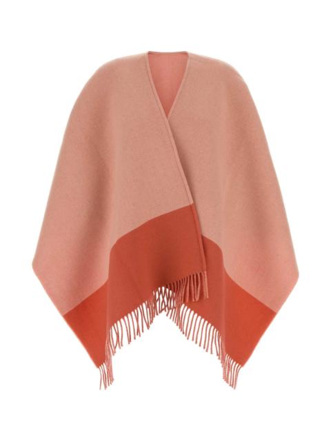Pink Wool Blend Cape