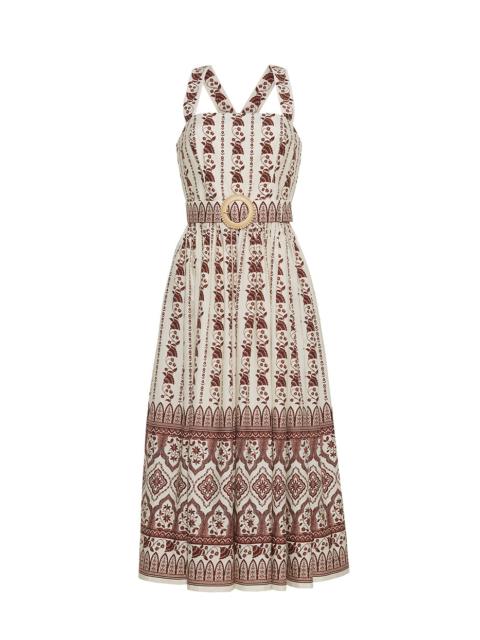 Julie Dress
Raffia Charm, Cinched in Print