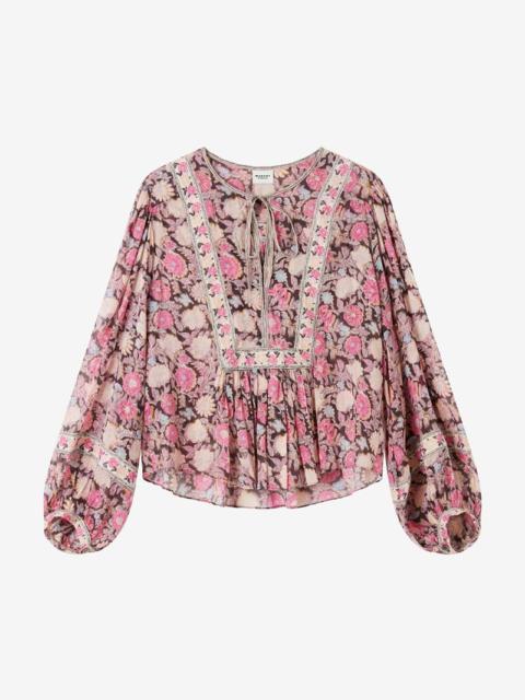 GAYLE FLORAL PRINTED COTTON TOP