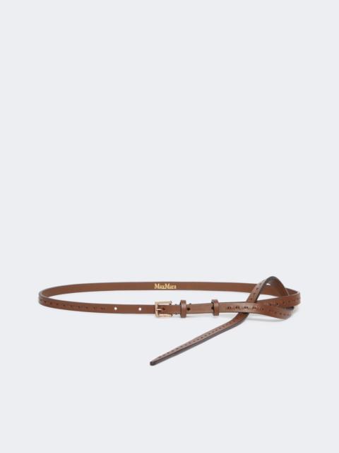 Natural leather belt - BROWN