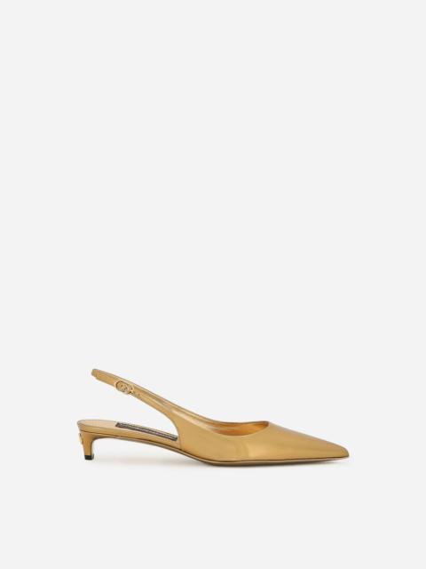 Calfskin slingbacks