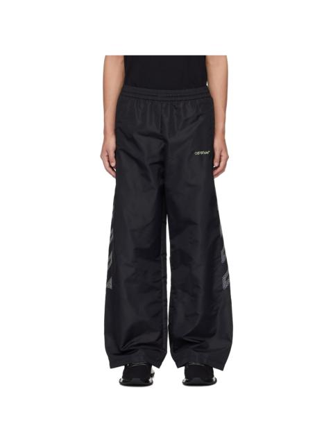 Black Diag Outl Nylon Faille Track Pants