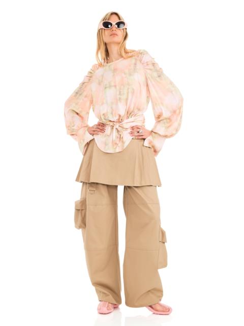 WASHED DAISY PLAID IRIS TOP