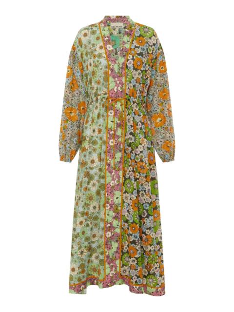 Orange Blossom Spliced Midi Dress