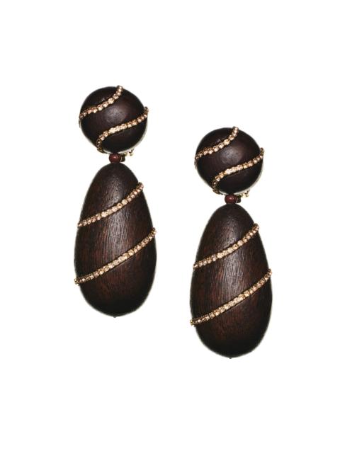 HUDSON EARRINGS - ROBLE WOOD/CHAMPAGNE
