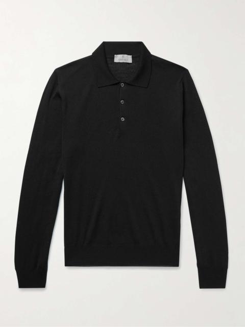 Slim-Fit Merino Wool Polo Shirt