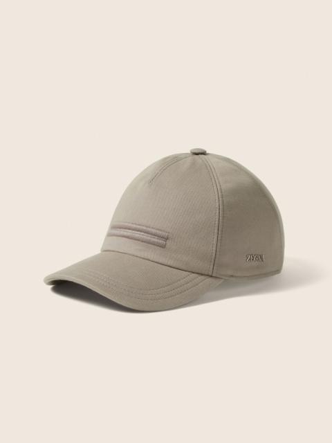 LIGHT TAUPE COTTON BASEBALL CAP