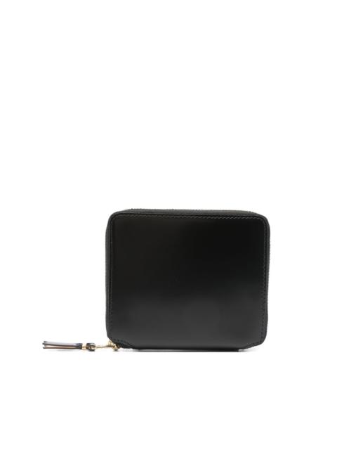 zip-around leather wallet