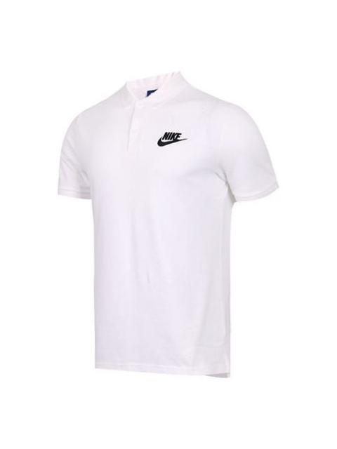 Men's Nike Lapel Short Sleeve White Polo Shirt CN8765-100