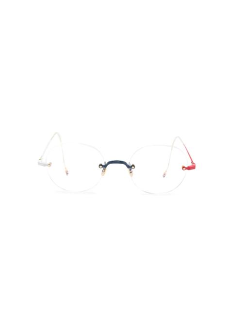 oval-frame glasses