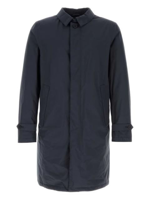 single-breasted trench parka