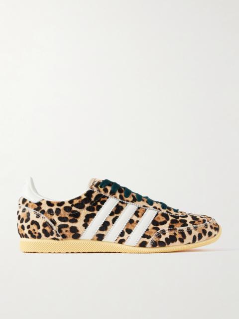 Japan Leather-trimmed Leopard-print Calf Hair Sneakers