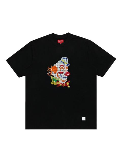 Clown sequin-embellished short-sleeve T-shirt