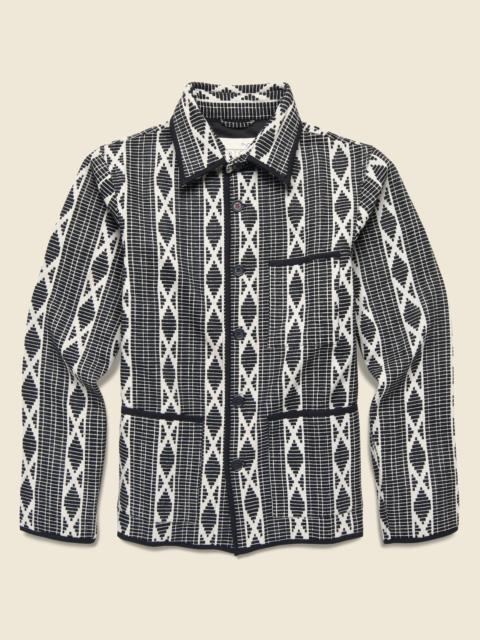 Paris Work Jacket - Black/White Jacquard