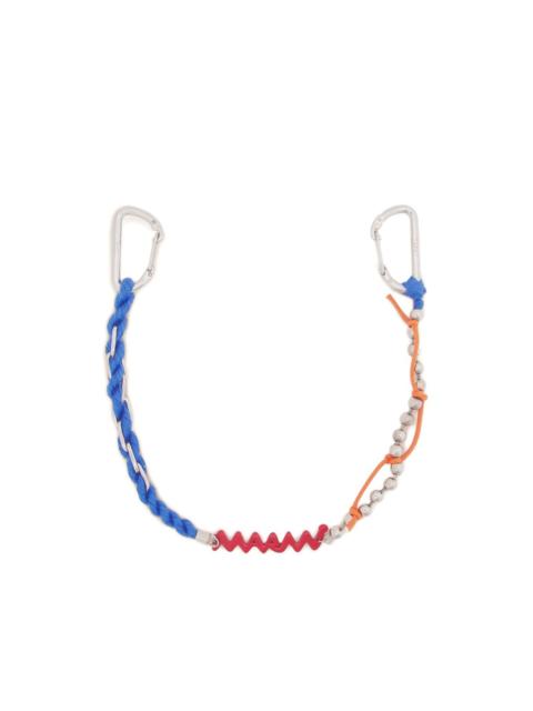 enamelled symbol twisted cord keyring