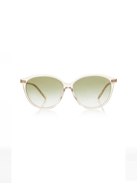 Soleau Round-Frame Acetate Sunglasses light pink
