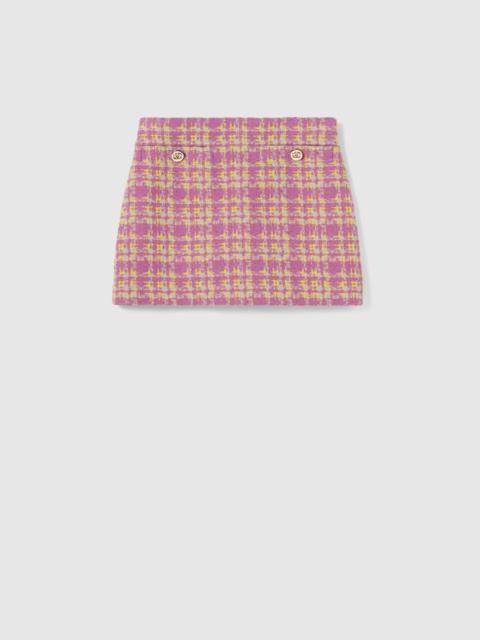Wool bouclé skirt