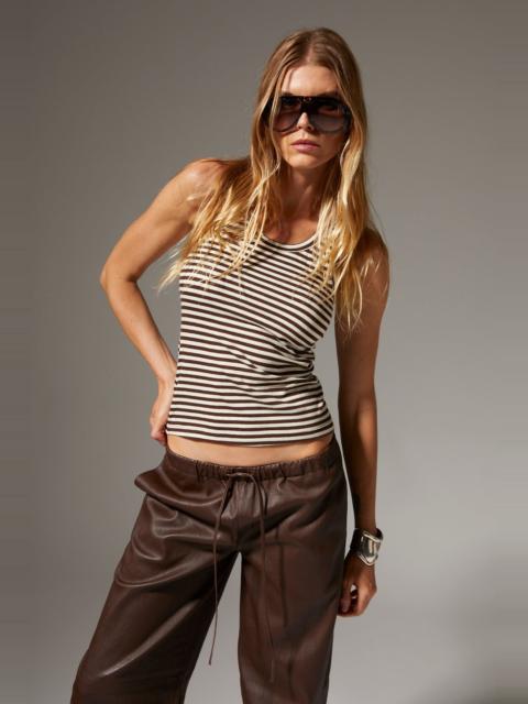 STRIPED FITTED SCOOP TANK