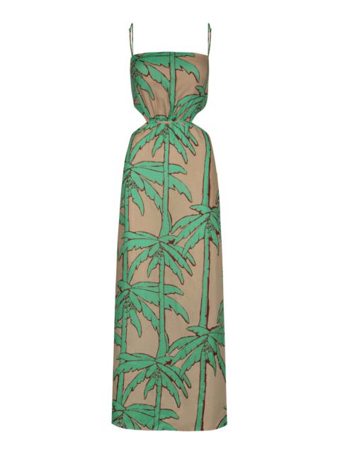 Beach Harmony Printed Linen Midi Dress print