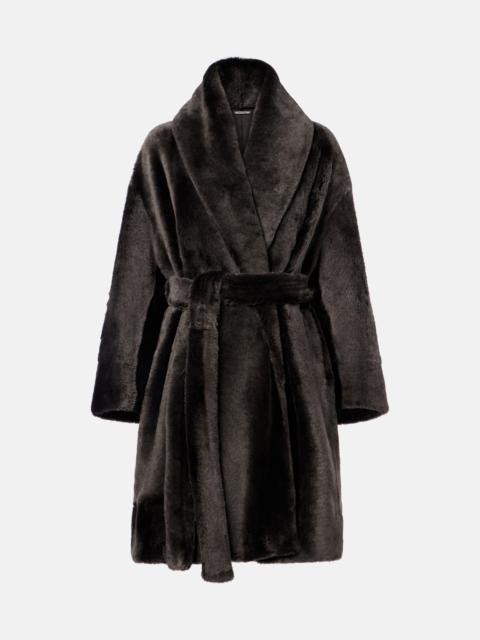 Juno shearling wrap coat