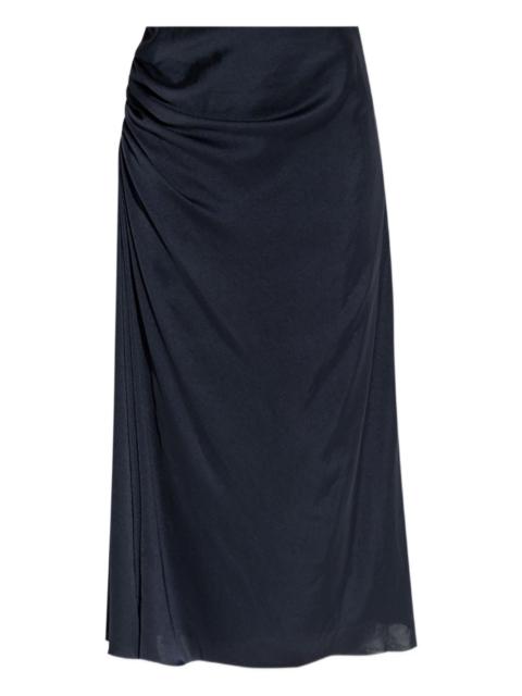 draped midi skirt