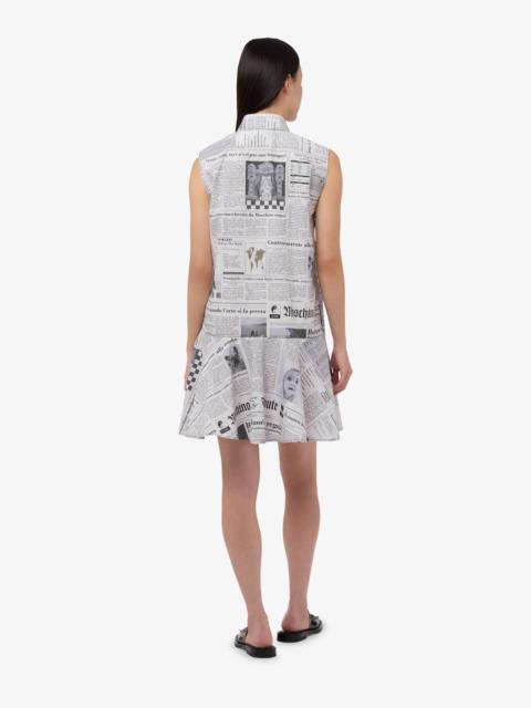 PRINTED COTTON POPLIN DRESS