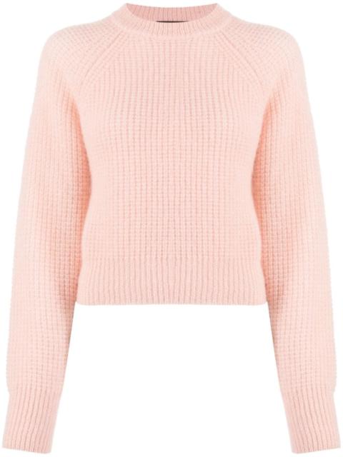 mohair-blend crewneck jumper