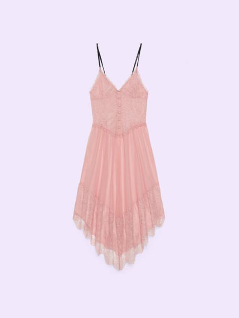 Silk chiffon lingerie dress