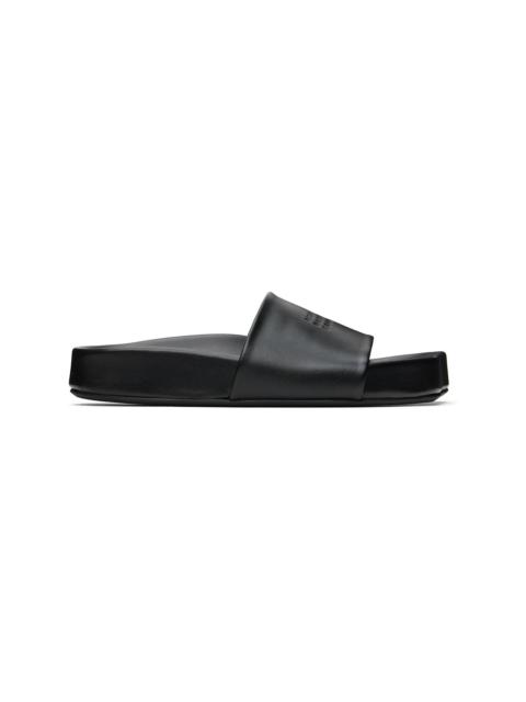 Black Nappa Leather Sandals