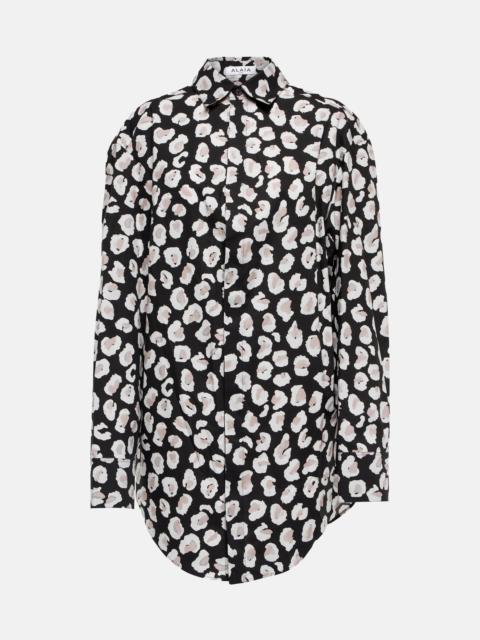 Leopard-print cotton shirt