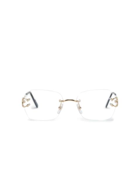 frameless square glasses