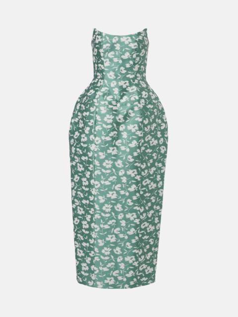 Marianne floral brocade corset gown