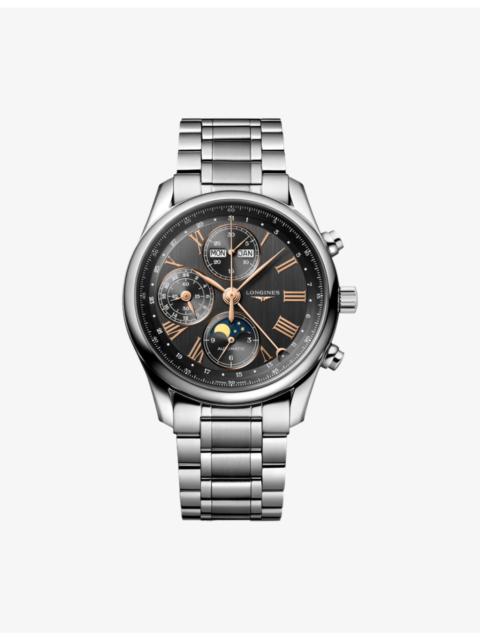 L2.673.4.61.6 Master Collection Chronograph Moonphase Stainless-Steel Automatic Watch