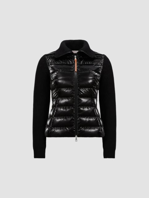 Padded Wool Zip-Up Cardigan