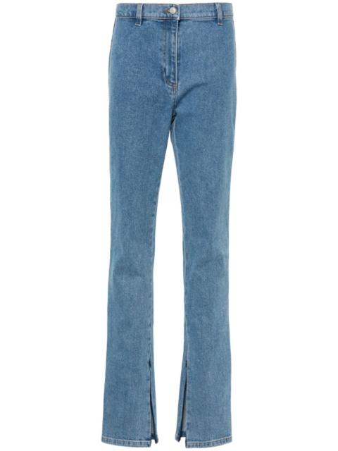 high-rise slim-fit jeans