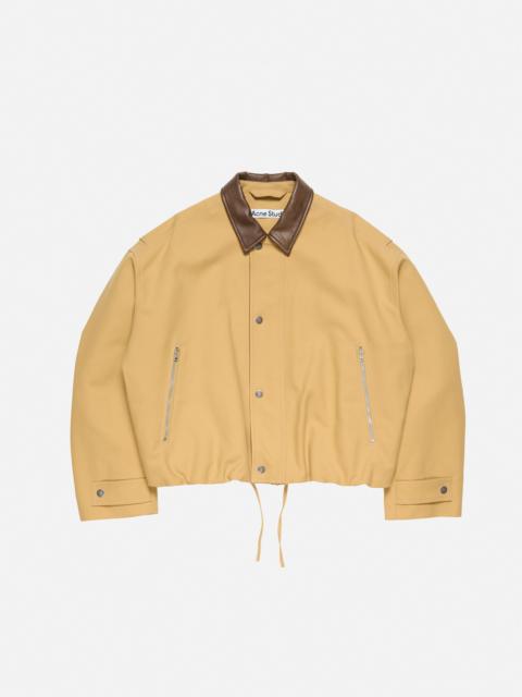 Twill bomber jacket - Sand beige