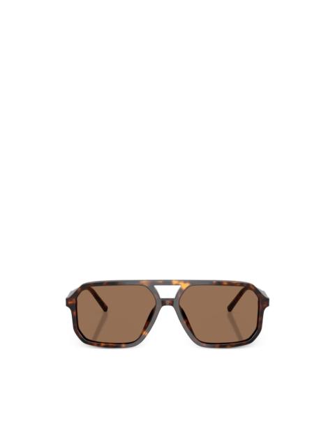 pilot-frame tortoiseshell sunglasses