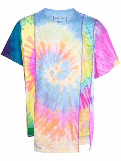 tie dye-print panelled T-shirt