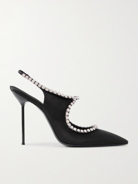 Lidia Crystal-embellished Satin Mary Jane Pumps